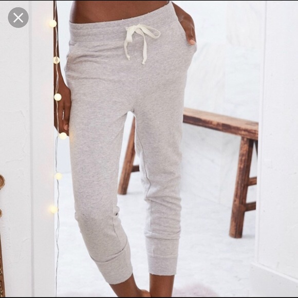 American Eagle Outfitters Pants - Aerie Light Grey Ankle Zip Jogger